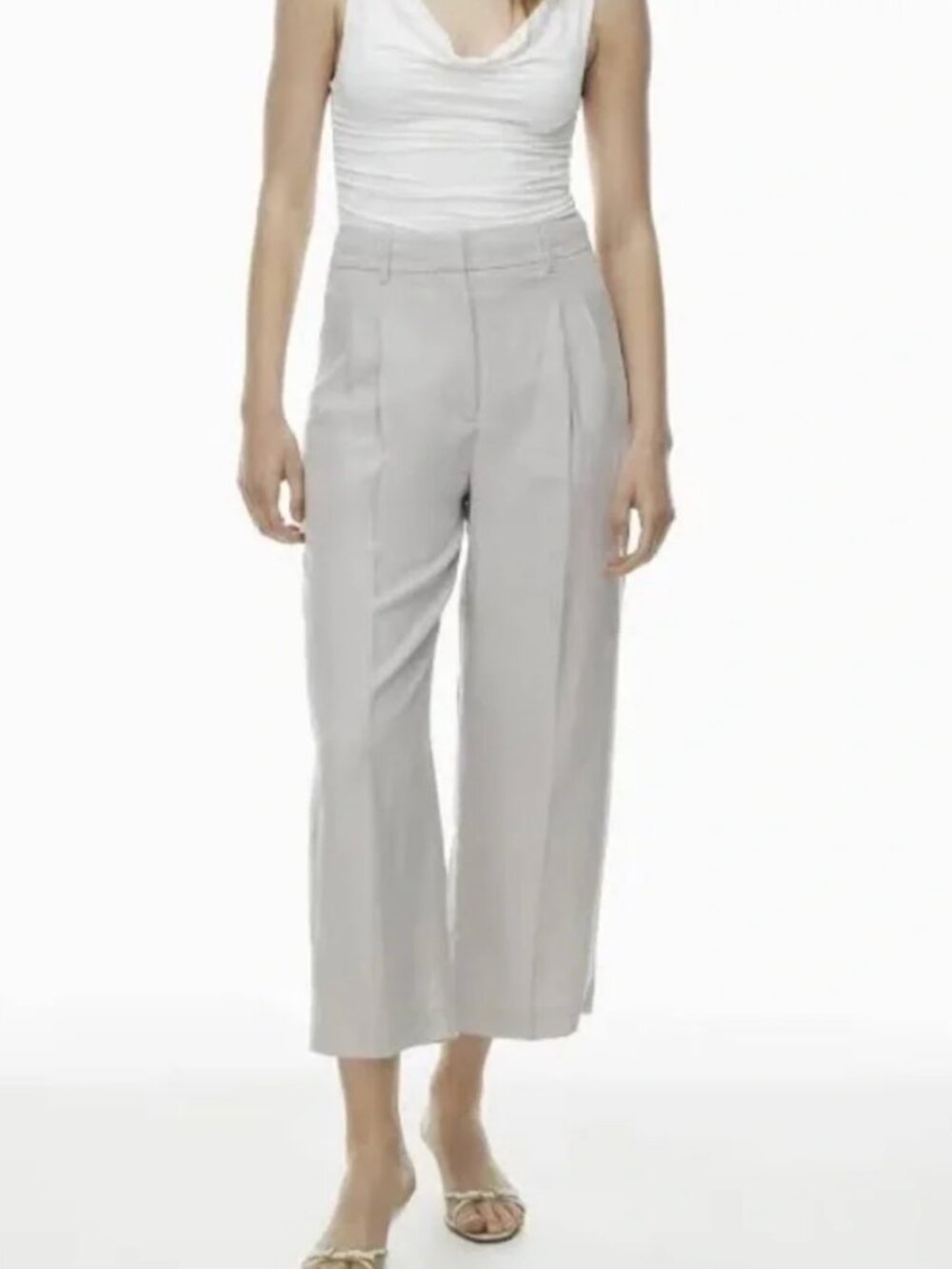 Aritzia Effort less Crop Linen pants - worn once